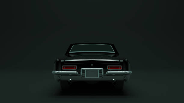 istock Powerful Black Gangster Luxury 1960's Style Car 1195873656