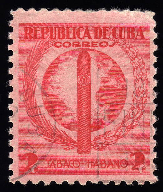 istock Cuba Postage Stamp Havana Cigar 119587498