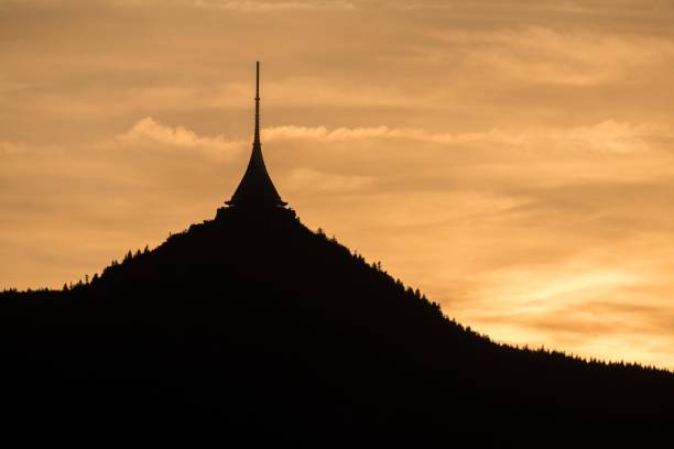 istock Mountain hotel Jested above the city of Liberec 1195875921
