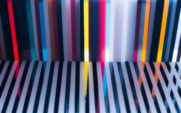 Photo of abstract vertical colored lines
