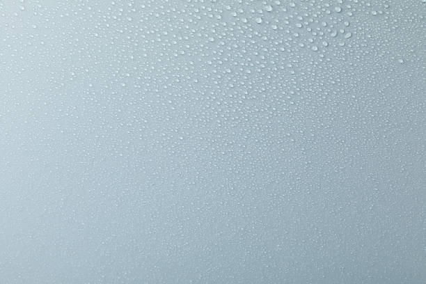 istock Many water drops on grey background. Texture background, close up 1195880138