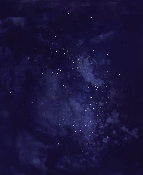 wektorowa kosmiczna ilustracja. piękne kolorowe tło przestrzeni. tło akwarelowe cosmos. - night sky stock illustrations