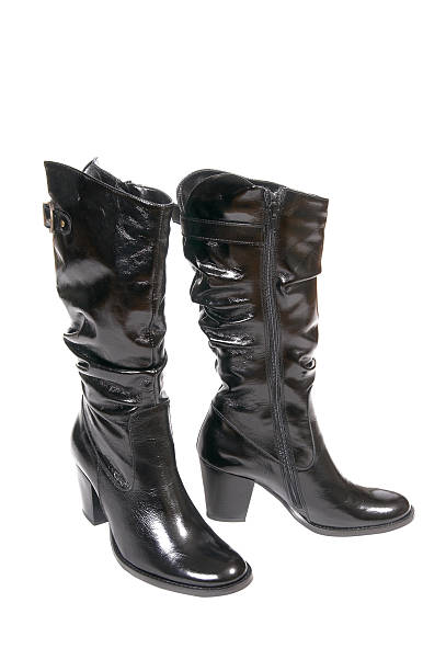 istock Modern winter boots for women on a white. 119589267