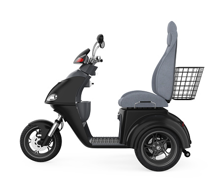 Mobility Scooter isolated on white background. 3D render