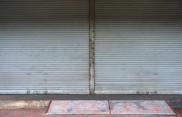 istock Corrugated metal sheet,Slide door ,Roller shutter 1195894694