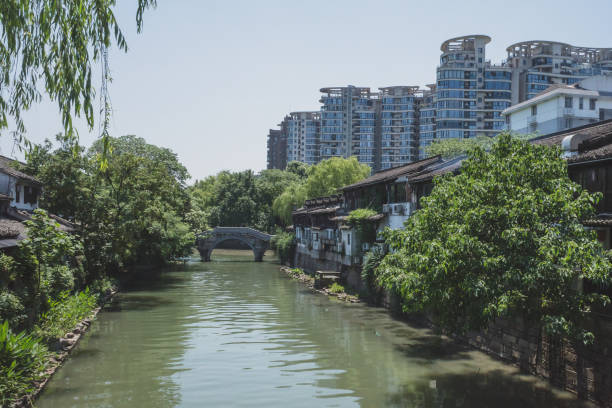 istock Buildings by river in Hangzhou, China 1195902242