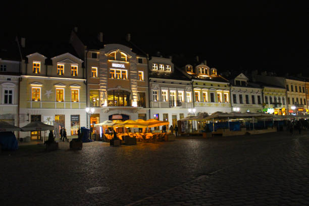 Rzeszow, Poland - October 06, 2013: A look at the Bristol hotel on the central square