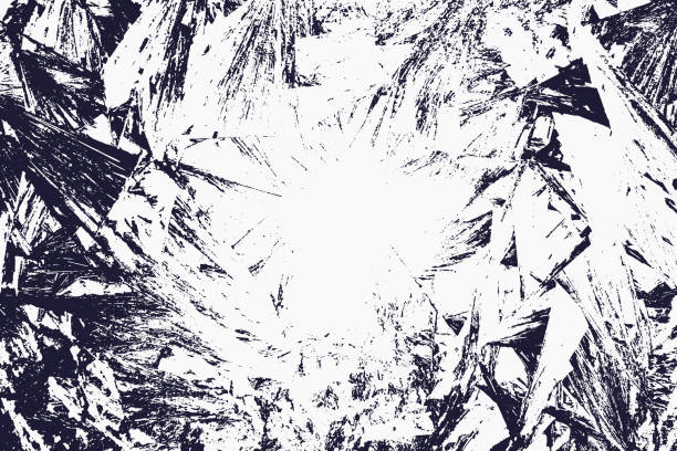 czarna tekstura kryształków lodu na tle. - macro backgrounds abstract dirty stock illustrations