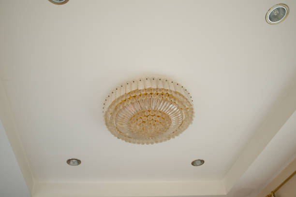 istock Crystal Chandelier in house classic house 1195912093