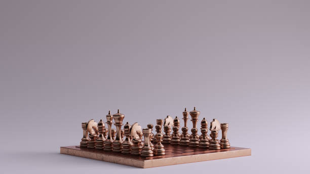 istock Bronze Chessboard and Pieces 3 Quarter View 1195921922