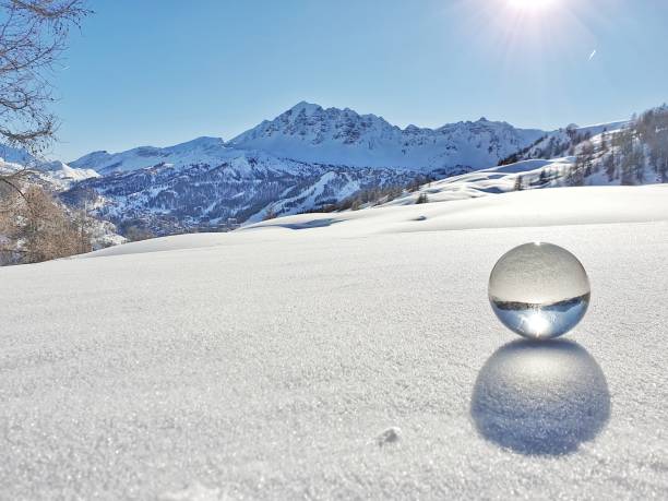 Crystal ball in French Alps