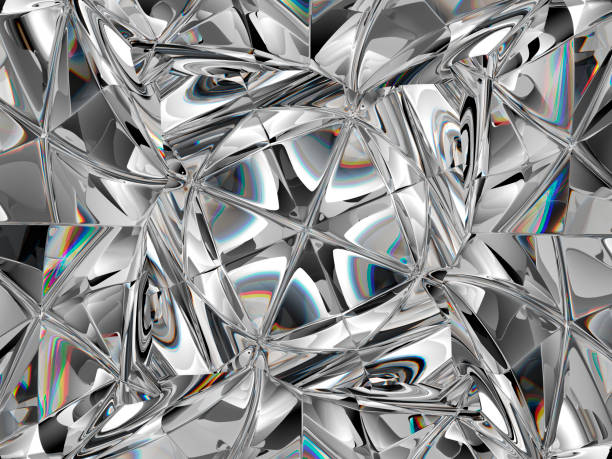 istock diamond structure extreme closeup and kaleidoscope. top view of round gemstone 3d render, 3d illustration 1195926277