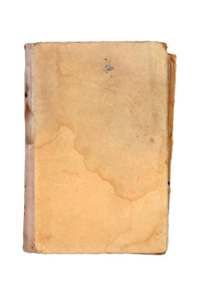 istock Old book isolated on white background. View from above. 1195928724