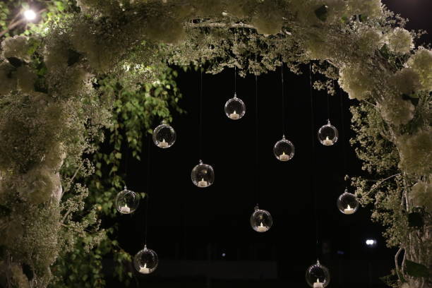 istock wedding decor flowers postcard ball glass hang 1195931818