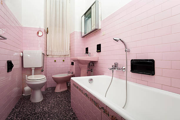 istock Traditional home with pink bathroom 119593214