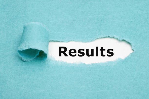 istock Word Results Blue Ripped Paper Concept 1195933559