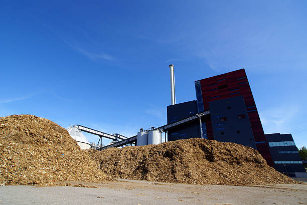 istock Modern industrial factory against blue sky 119593705