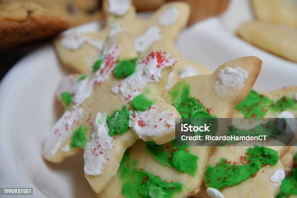 Sugar Christmas Cookies Stock Photo - Download Image Now - Baking, Cookie, Food
