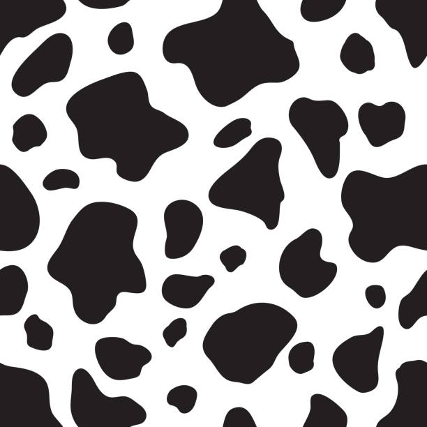 Seamless pattern black and white. Cow hide background Seamless pattern black and white. Cow hide background dog splashing stock illustrations