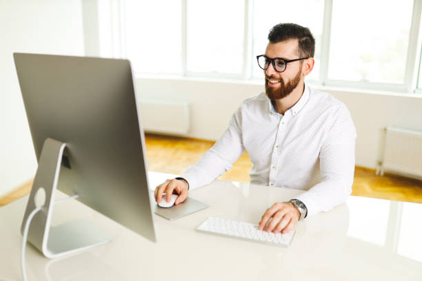 istock Businessman in office 1195949341