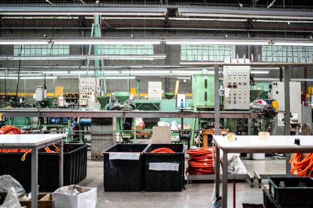 istock Big factory and production line 1195954167
