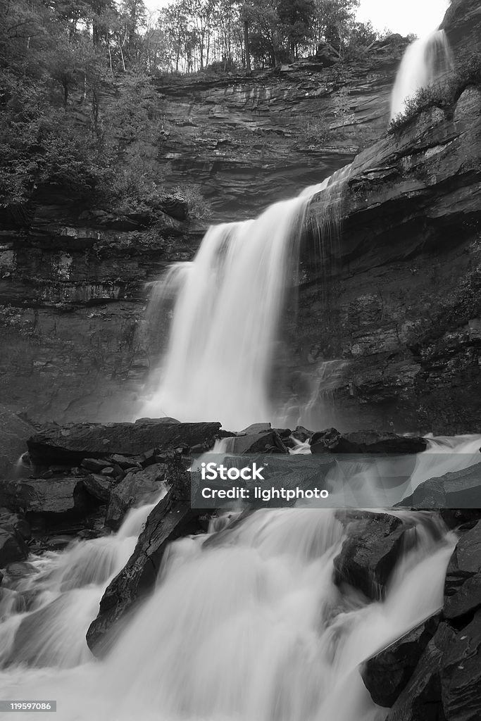 Rapids below Kaaterskill Falls (B&W)  Appalachia Stock Photo