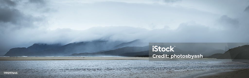 Stormy mountainous coast  Atmospheric Mood Stock Photo