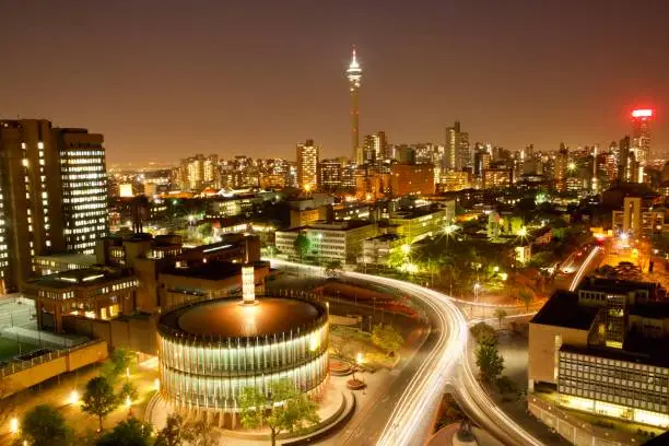 Johannesburg by night from Parktonian Hotel