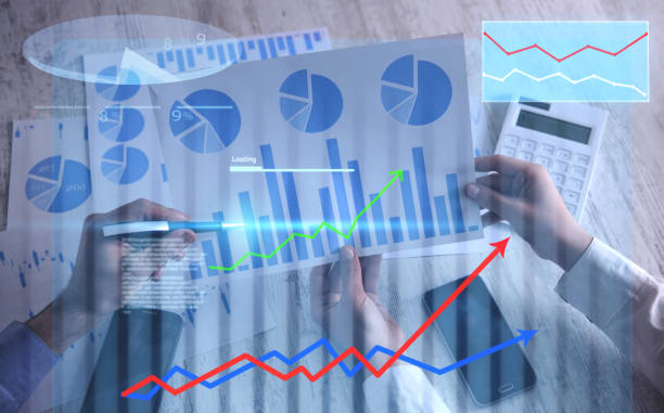 istock Financial chart with a growth arrows. Business, Investment 1195982921