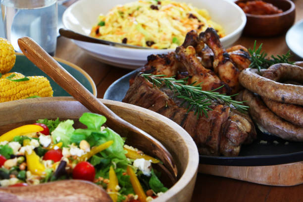 istock barbeque braai meal ready to eat on table 1195996029