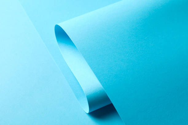 istock Blue sheet on color background, close up 1195996848