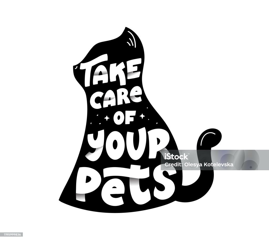 Take Care Of Pets Slogan Vector Logo Stock Illustration - Download Image  Now - Logo, Pets, Advertisement - iStock