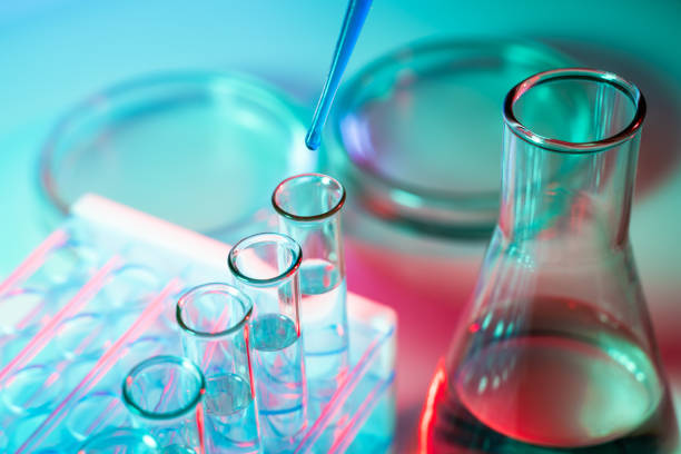 istock A scientist conducts an experiment in a laboratory. Equipment for chemical experiments. 1196004399