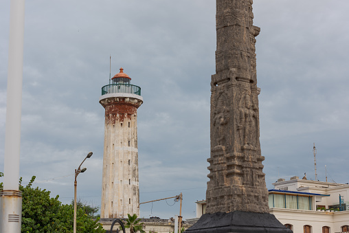 The old lighthouse of Puducherry, South India