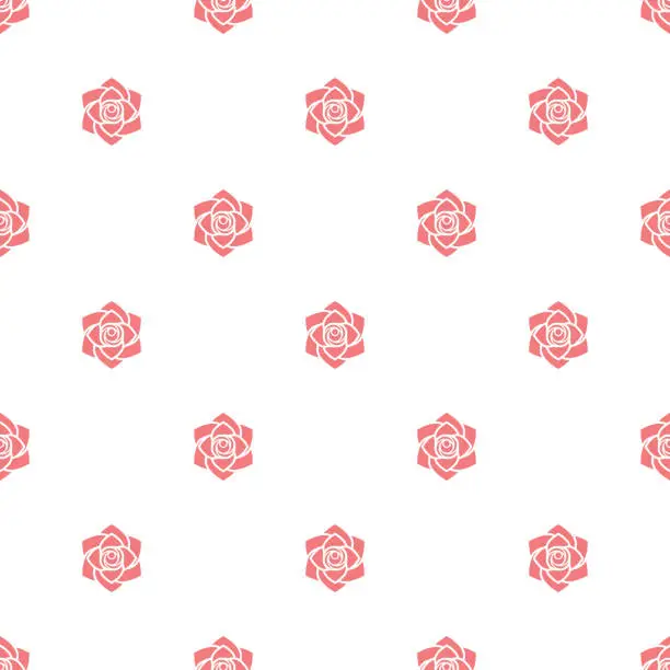 Vector illustration of Roses seamless pattern