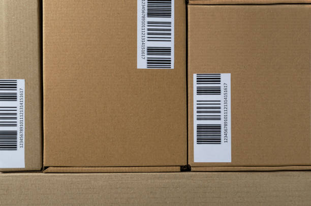 Top view of carton isolated on a white background with clipping path. Brown cardboard delivery box.
