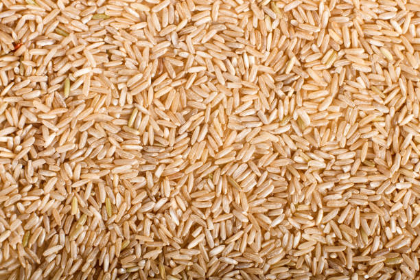 istock Texture of  brown rice.  Top view. 1196020709