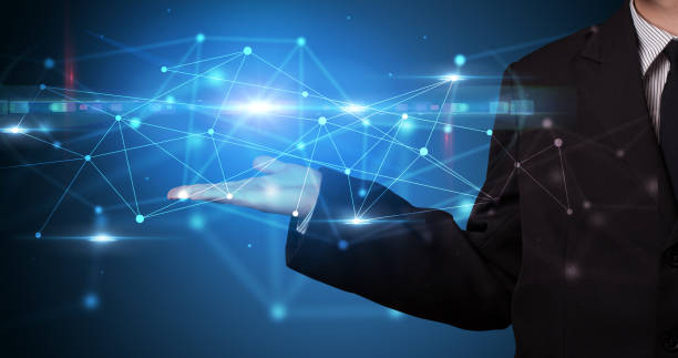 istock Person holding web hologram 1196020842