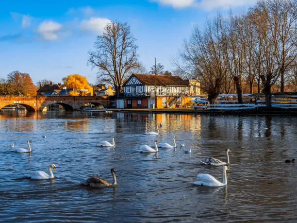 Photo of River Avon Stratford upon avon Warwickshire England UK