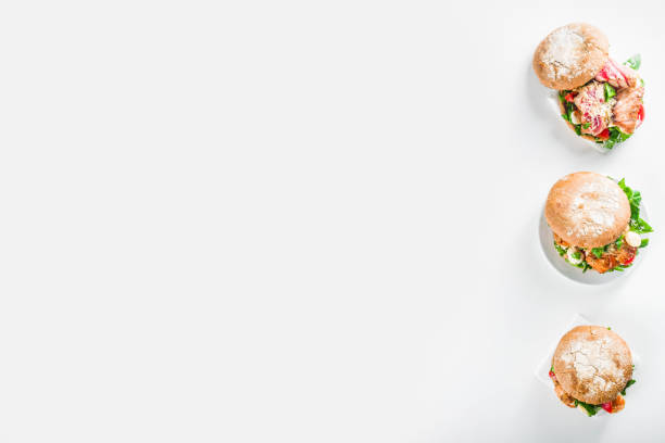 istock Various seafood and fish burgers assortment 1196023196
