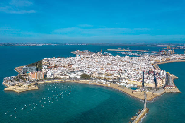 Aerial view of the city of Cadiz Aerial view of the city of Cadiz cádiz stock pictures, royalty-free photos & images