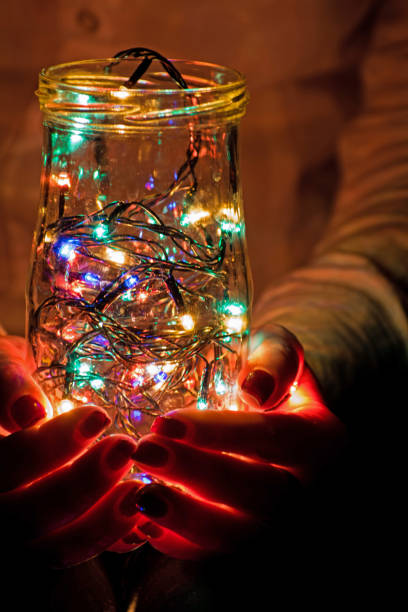 istock Garland in a jar in a rug 1196025316