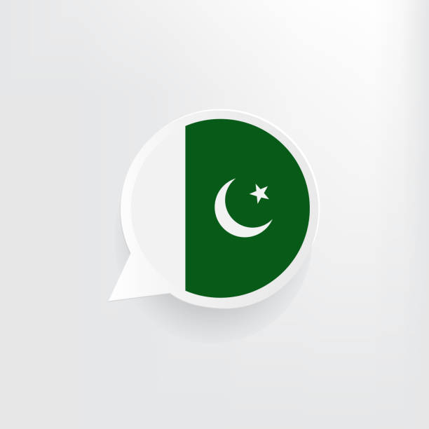 ilustrações de stock, clip art, desenhos animados e ícones de pakistan flag speech bubble - bandeira do paquistão