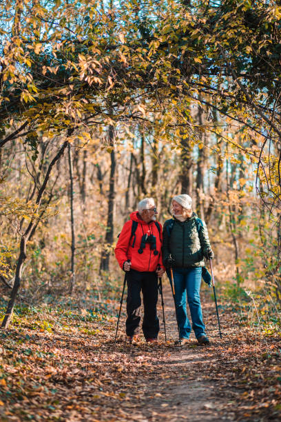 istock Fit couple walking down the road 1196028470