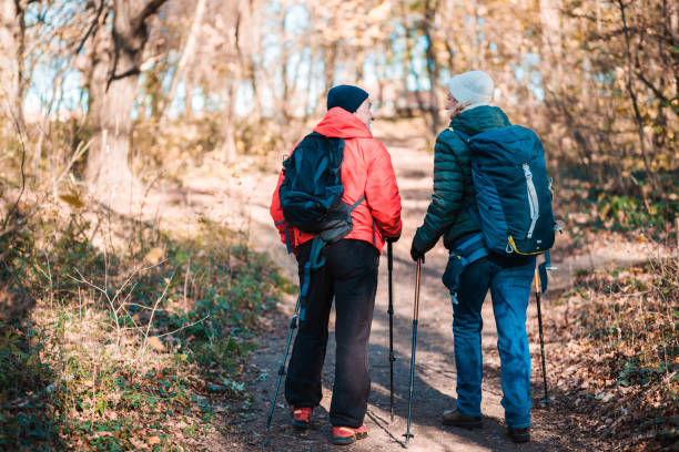 istock Big backpacks and other hiking equipment 1196028562