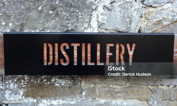 Distillery Sign Stock Photo - Download Image Now - Distillery, Ireland, Advertisement