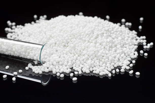 istock Closeup of a white plastic polymer in granules 1196032109