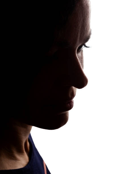 istock Young woman look ahead, abstraction, concept - silhouette 1196033077