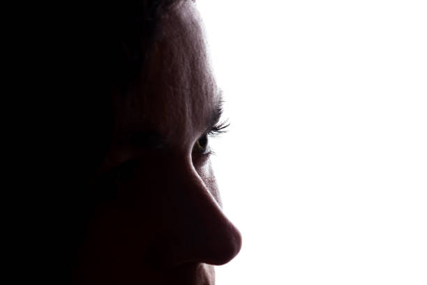 istock Young woman look ahead, abstraction, concept - silhouette 1196033168