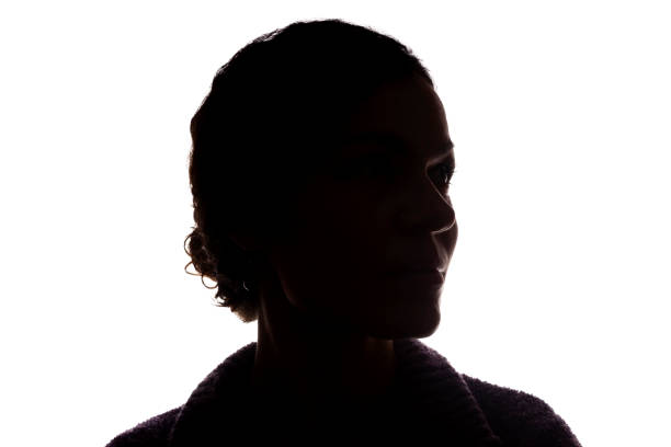 istock Young woman look ahead, abstraction, concept - silhouette 1196033248